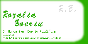 rozalia boeriu business card